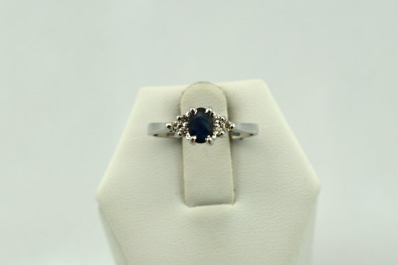 Dazzling Natural Sapphire and Diamond Ring in 14K… - image 2