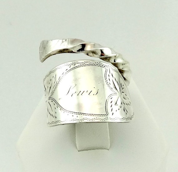 Hand Engraved 'LEWIS' Real Vintage Sterling Silver