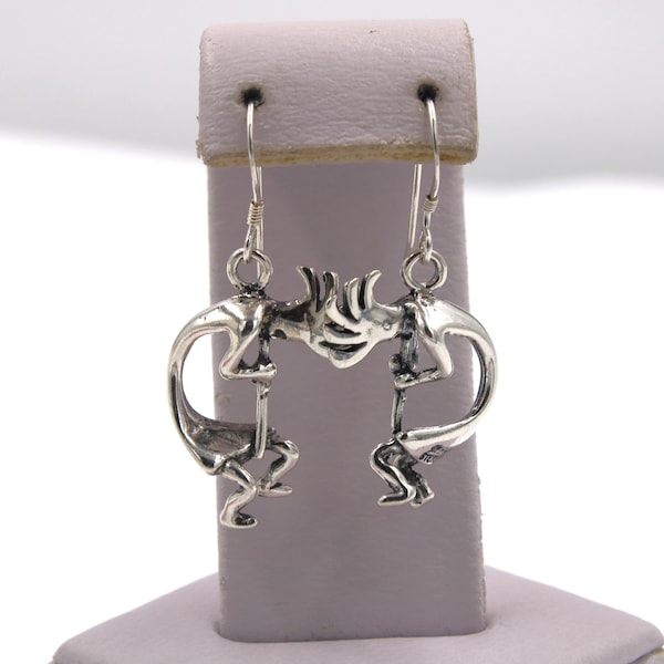 Vintage 'Masha' Hand Made Dancing Kokopelli Dancer Sterling Silver Earrings Southwest Native American FREE SHIPPING! #MASHA-ERG21