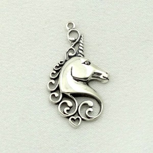 Unicorn Vintage Sterling Silver Charm FREE SHIPPING!  #UNIC-CM21