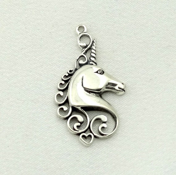 Unicorn Vintage Sterling Silver Charm FREE SHIPPI… - image 1