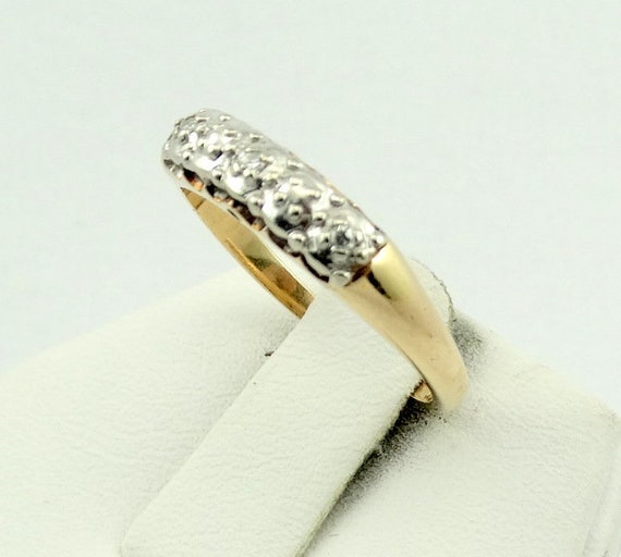 Beautiful Vintage 1950's 14K Gold and Diamond Eng… - image 2