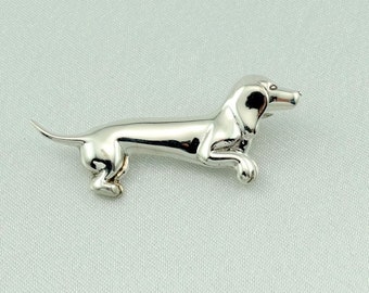 Doggone Cute Sterling Silver Dachshund Weiner Dog Dog Brooch. FREE SHIPPING! #DACHSHUND-BR4