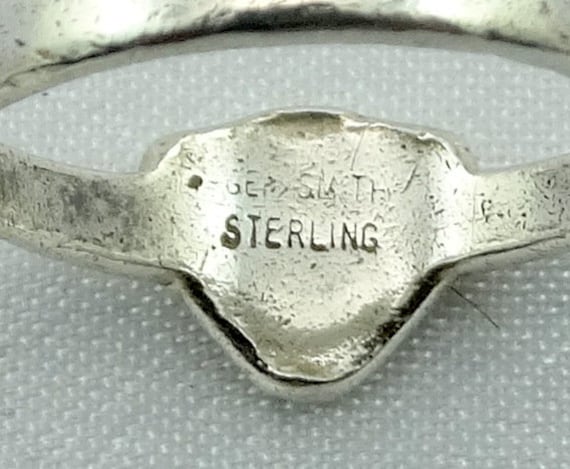 Vintage Pre-Owned Sterling Silver CTR Shield Ring… - image 7
