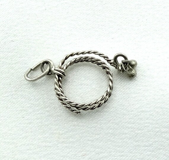 Lariat Rope Vintage Sterling Silver Charm FREE SH… - image 5