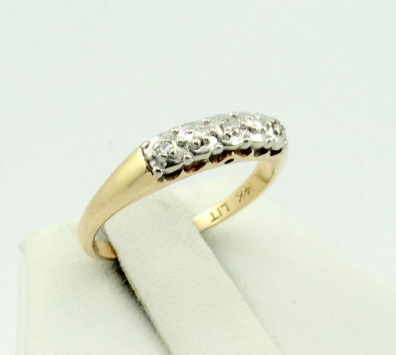 Beautiful Vintage 1950's 14K Gold and Diamond Eng… - image 3