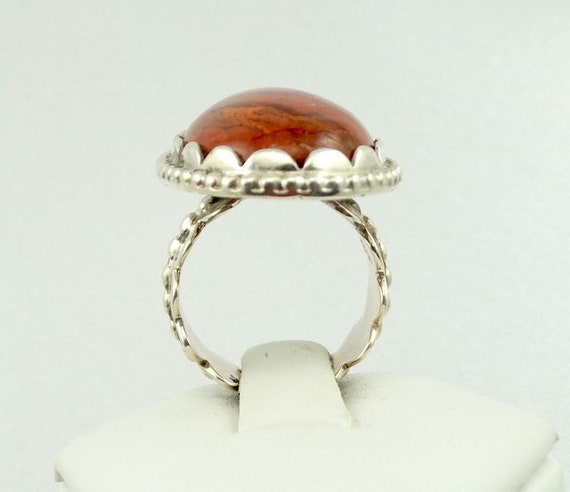 Stunning Jasper Vintage Detailed Sterling Silver … - image 9