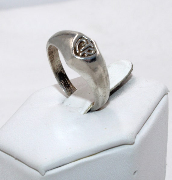Vintage Silver CTR Solid Sterling Silver Signet R… - image 5