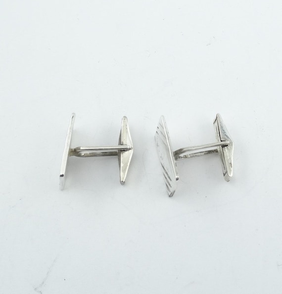 Vintage Sterling Silver Avedon Cufflinks With "MD… - image 5