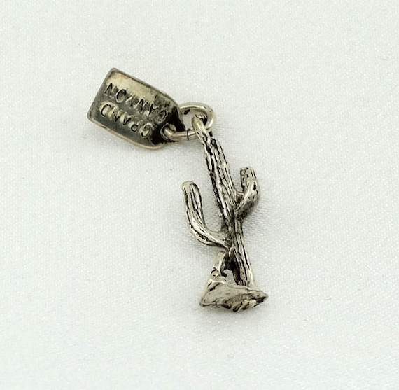 Cactus Vintage Solid Sterling Charm FREE SHIPPING… - image 1