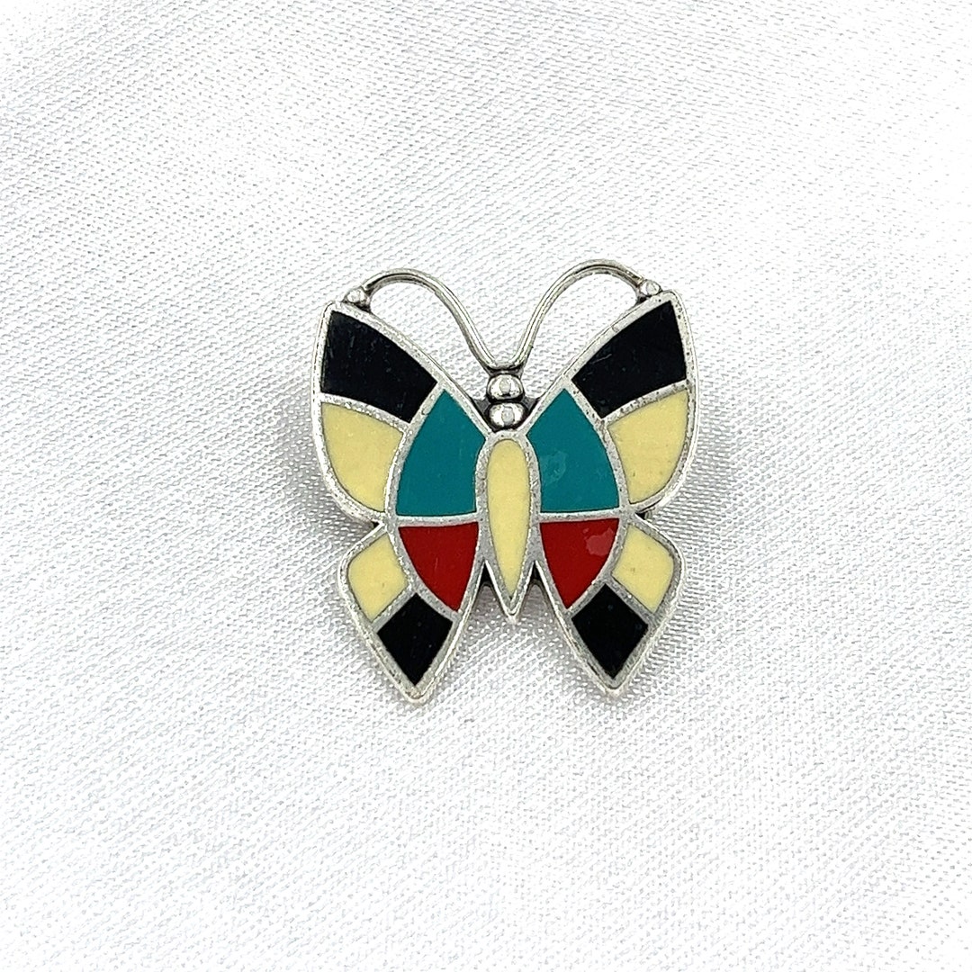 Broche « Papillon » en or et argent