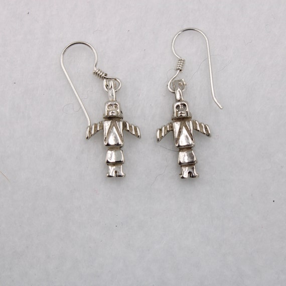 Unique Robot Sterling Silver Dangle Earrings FREE… - image 1