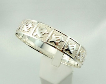 Breite Hawaii Schildkröte Muster Massives Sterling Silber 8 1/2&quot; Armreif Kostenloser Versand! #TURTLES-BB4