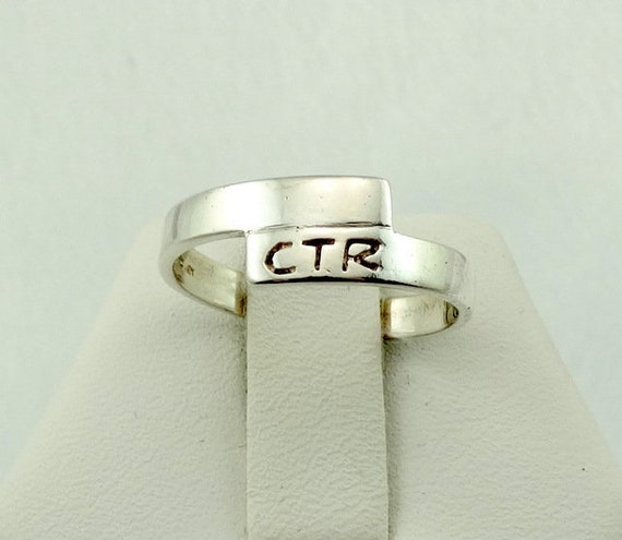 Vintage Simple Sterling Silver CTR Ring Size 6 1/… - image 1