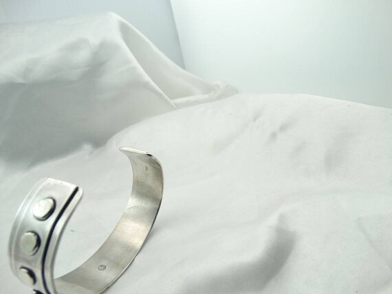 Hallmarked Solid Sterling Silver Geometric Design… - image 5