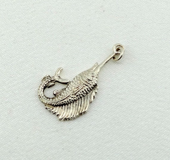 Marlin Fish  Vintage Sterling Silver Charm FREE S… - image 2