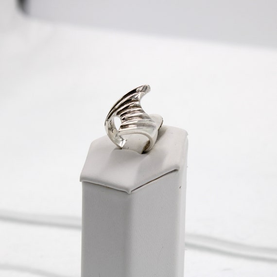 Unique Vintage Designer Sterling Silver Ring Size… - image 4