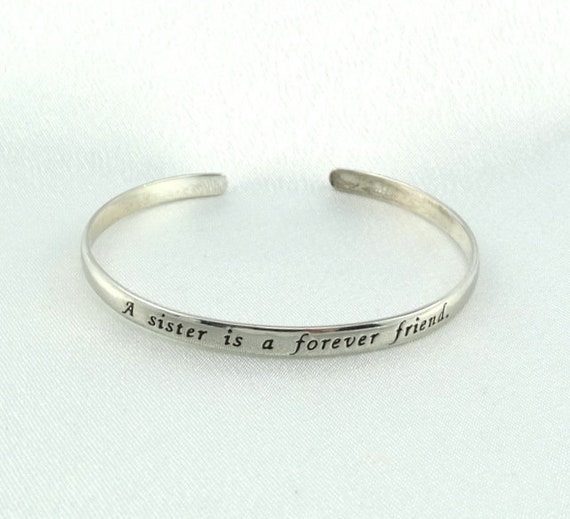A Sister Is A Forever Friend...Vintage Sterling S… - image 1