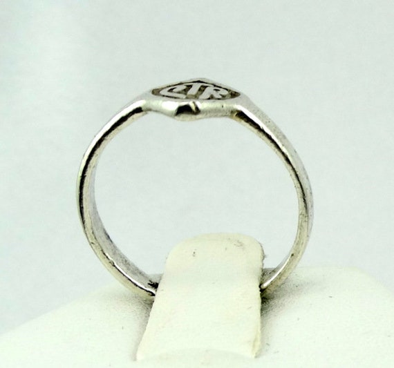 Vintage Pre-Owned Sterling Silver CTR Shield Ring… - image 6