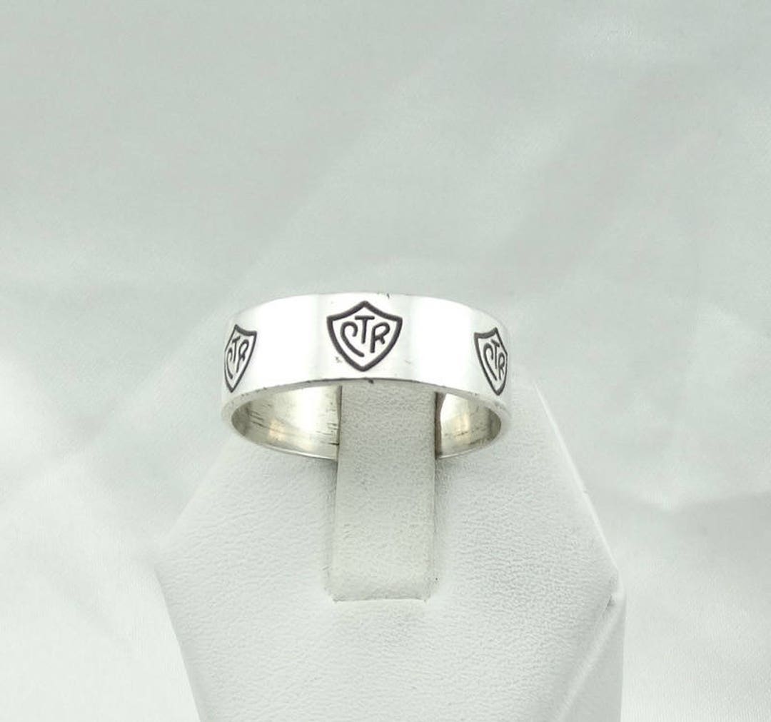 Vintage Wide Sterling Silver CTR Band FREE Shipping! Size 12