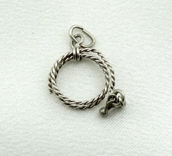 Lariat Rope Vintage Sterling Silver Charm FREE SH… - image 4