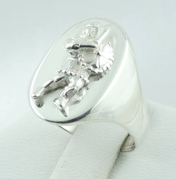 Handmade Vintage Warrior Solid Sterling Silver Ri… - image 2