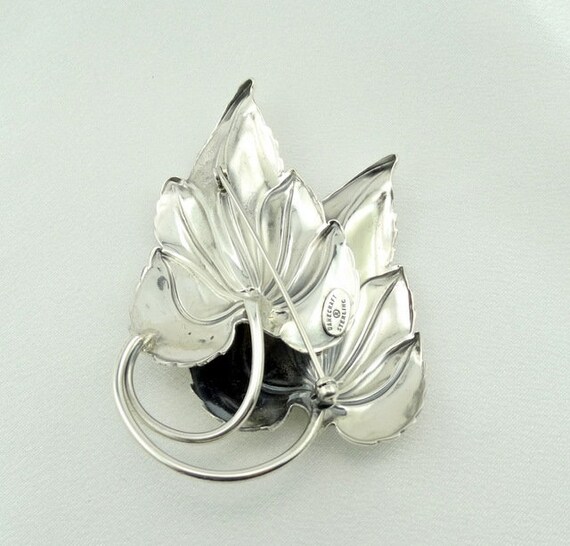 Large Vintage Danecraft Leaf Pattern Sterling Sil… - image 5