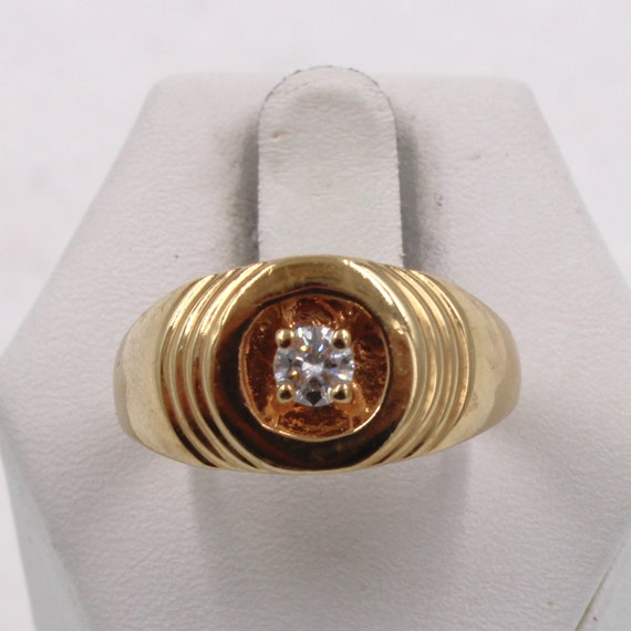Exquisite Art Deco Diamond 14K Yellow Gold Statem… - image 1