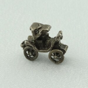 Old Antique Car (Wheels Turn)  Vintage Sterling Silver Charm FREE SHIPPING!  #CARO-CM30