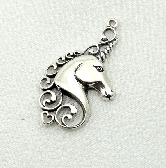 Unicorn Vintage Sterling Silver Charm FREE SHIPPI… - image 2