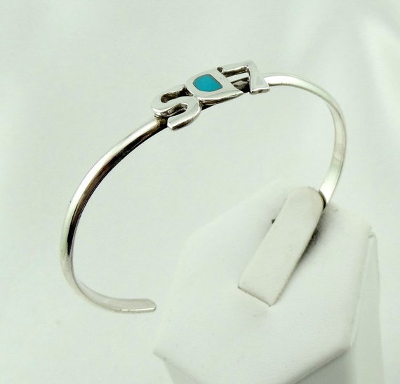 Youth Size Hand Made Sterling Silver and Turquois… - image 3