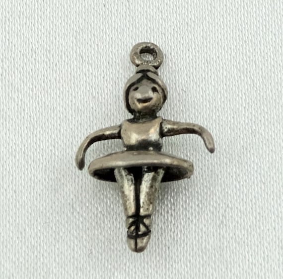 Ballerina Vintage Sterling Silver Charm FREE SHIP… - image 1