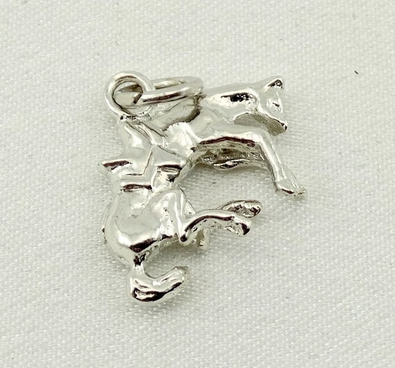 Rodeo Horse Vintage Sterling Silver Charm FREE SH… - image 6