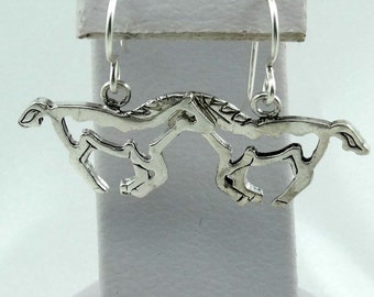 Darling Vintage Sterling Silver Running Horse Earrings FREE SHIPPING! #HORSES-ERG3