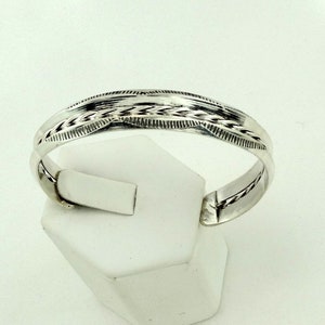 Vintage Hand Stamped Solid Sterling Silver Cuff Bracelet FREE SHIPPING! #STMPRP-CF11