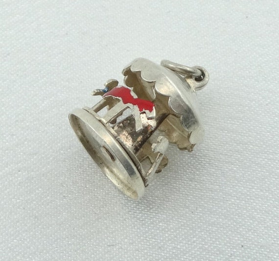 Merry Go Round Vintage Sterling Silver Charm FREE… - image 3