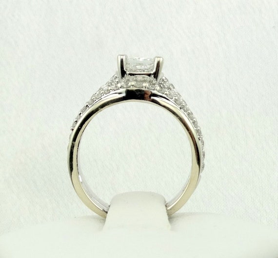 Stunning 1/2 Carat Princess Cut Diamond With Roun… - image 6