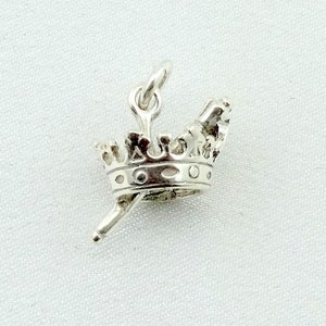 Christ is King Crown  Vintage Sterling Silver Charm FREE SHIPPING!  #KING-CM25