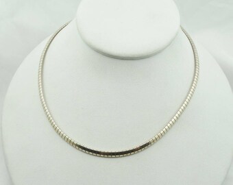 Vintage 4 mm Wide Sterling Silver "Omega" 16 Inch Necklace  FREE SHIPPING! #OMEGA4-CN1