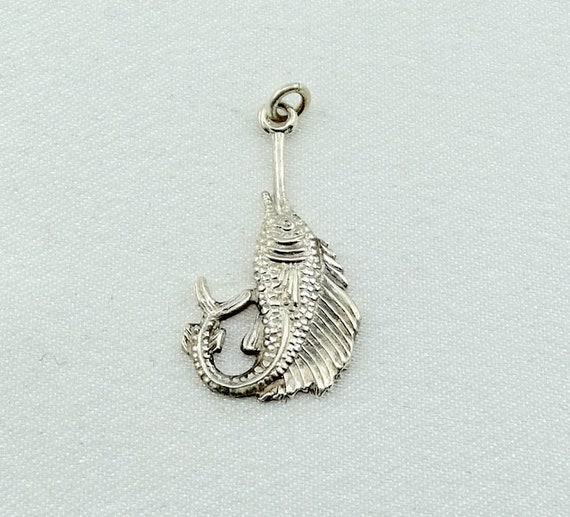 Marlin Fish  Vintage Sterling Silver Charm FREE S… - image 1
