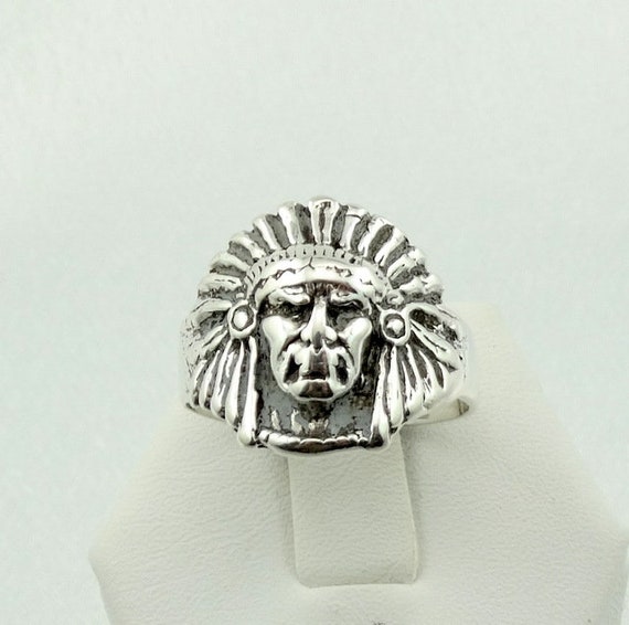 Unusual Native American Chief Vintage Hand Made St