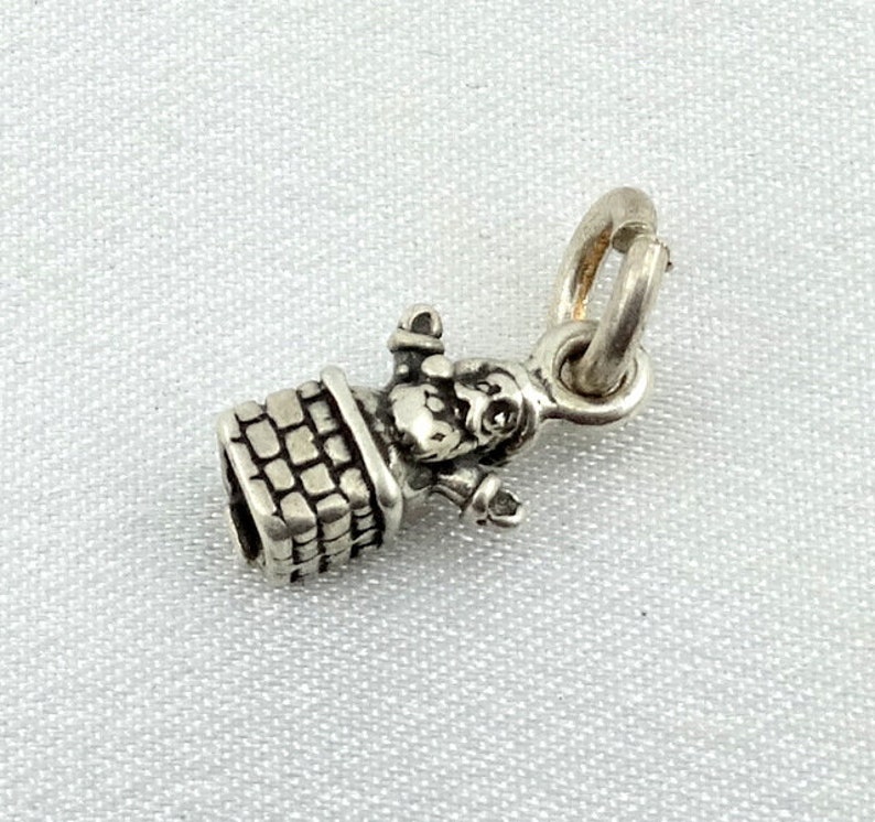 Jack-In-The-Box Vintage Sterling Silver Charm FREE SHIPPING #JACK-CM25