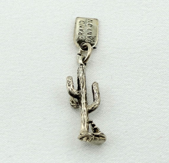 Cactus Vintage Solid Sterling Charm FREE SHIPPING… - image 4