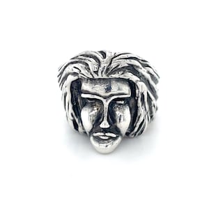 Sculptural Face Sterling Silver Ring Size 9 1/4 FREE SHIPPING! #FACE-SR7