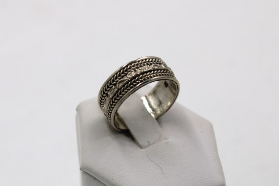 Beautiful Solid Sterling Silver With Flowers and … - image 2