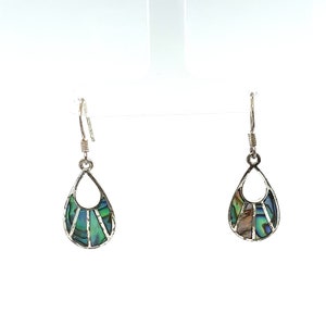 Simple But Stunning Vintage Sterling Silver Abalone Shell Dangle Earrings FREE SHIPPING! #ABAL-ERG4