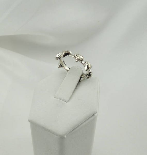 Hearts Hearts Hearts! Sterling Silver Band with 8… - image 2