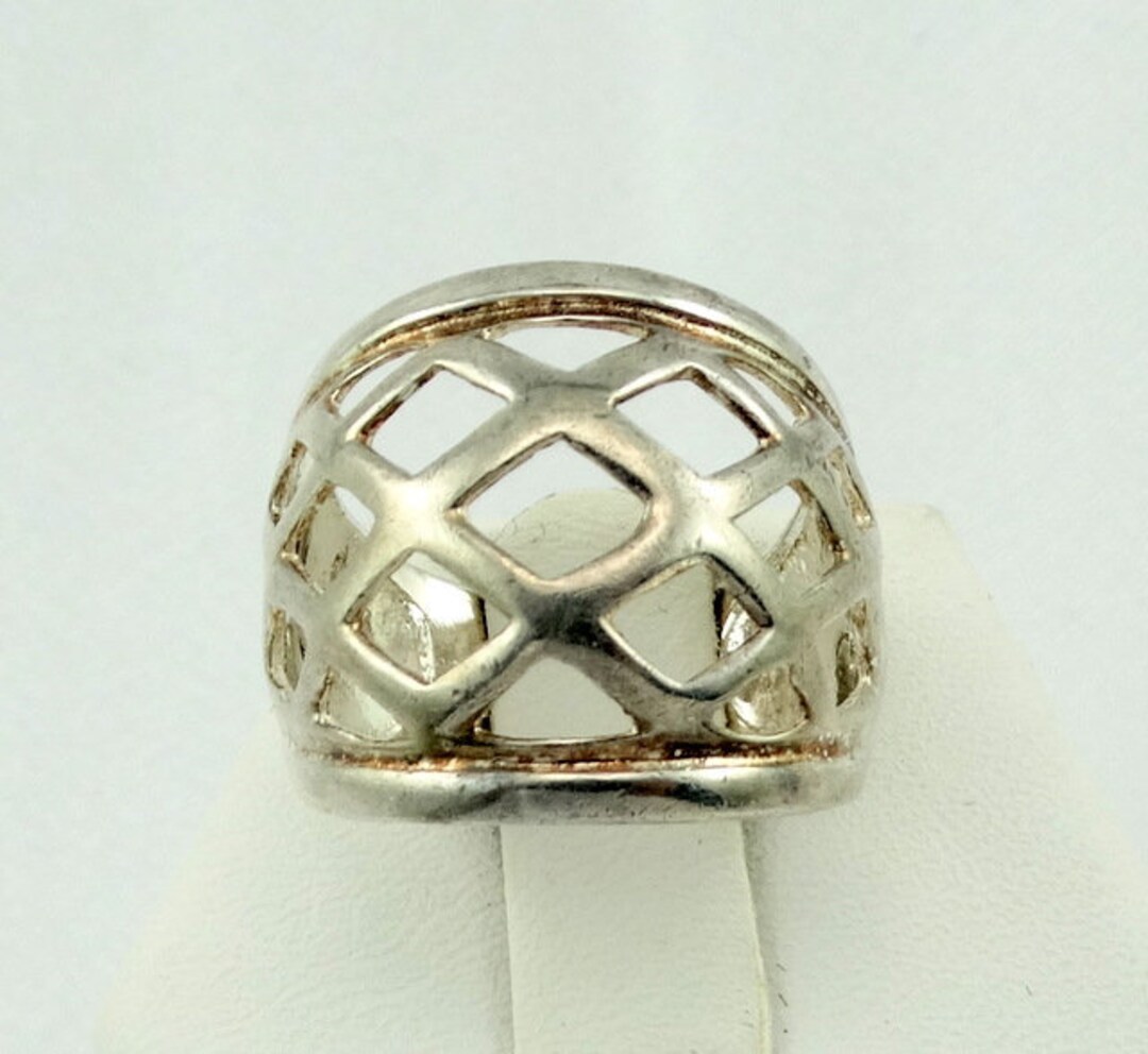 セットアップ Vintage Silver Sterling Solid Design Shapes Diamond Out Cut アクセサリー
