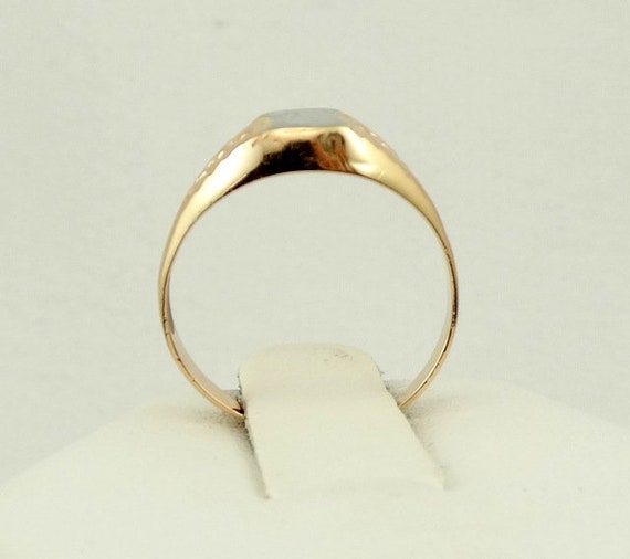 Vintage 18K Yellow Gold Signet Ready For Your Eng… - image 6