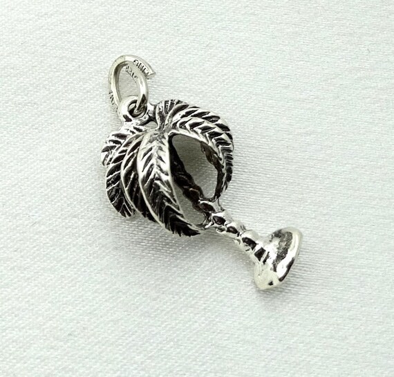 Palm Tree Vintage Sterling Silver Charm FREE SHIP… - image 3